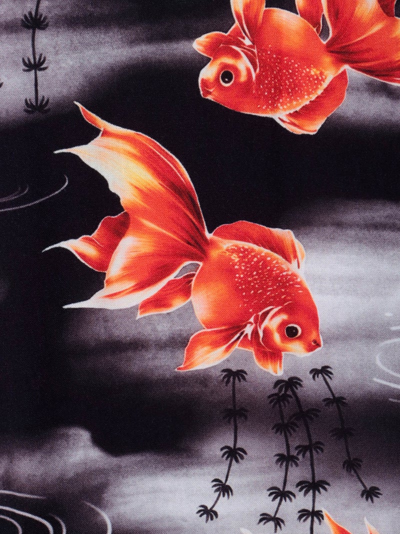 “龍/金魚”プリントアロハシャツ