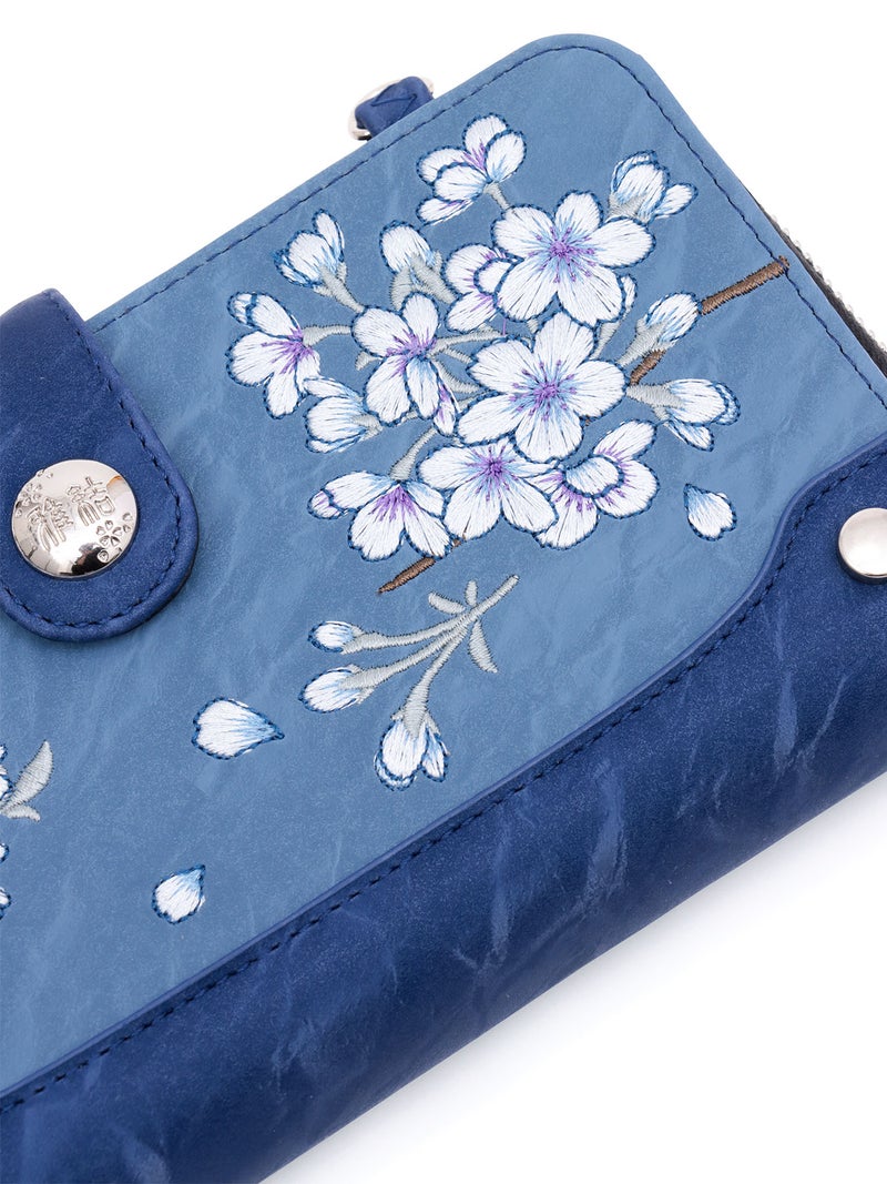 ≪40%OFF≫【雅結】桜刺繍ショルダーウォレット≪返品・取寄対応不可≫