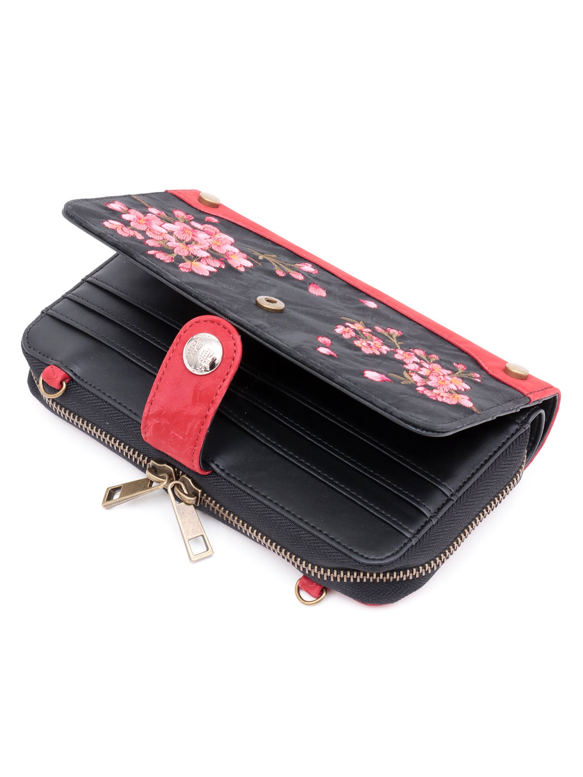 ≪40%OFF≫【雅結】桜刺繍ショルダーウォレット≪返品・取寄対応不可≫