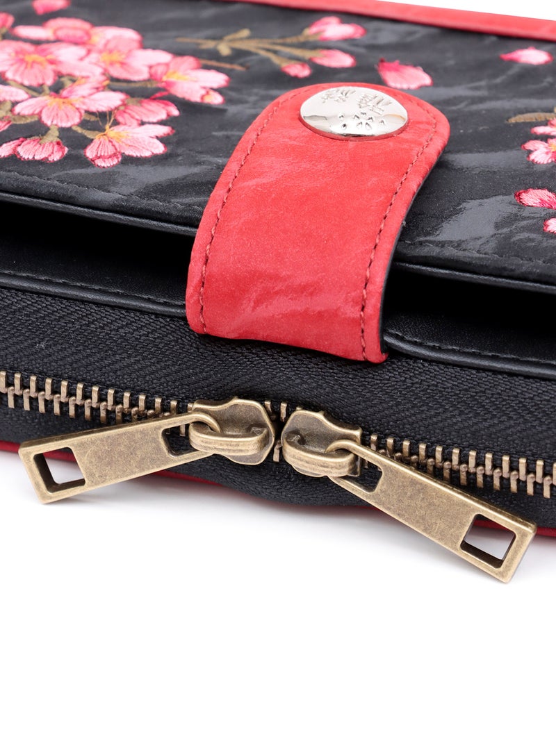 ≪40%OFF≫【雅結】桜刺繍ショルダーウォレット≪返品・取寄対応不可≫