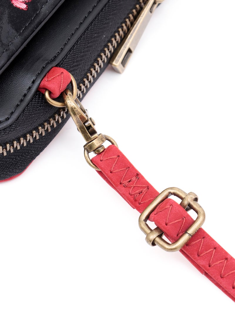 ≪40%OFF≫【雅結】桜刺繍ショルダーウォレット≪返品・取寄対応不可≫