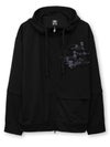 【雅結】“桜と雲”刺繍入り袖脱着ZIPパーカー