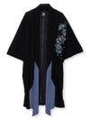 【雅結】桜刺繍 楊柳素材 ロングカーディガン