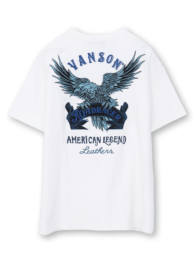 【VANSON】イーグル刺繍入りTシャツ〔別注〕