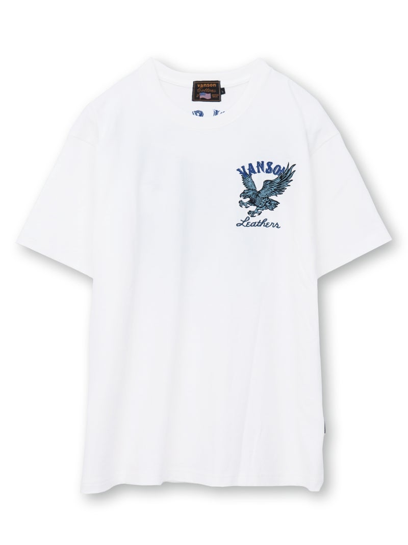 【VANSON】イーグル刺繍入りTシャツ〔別注〕