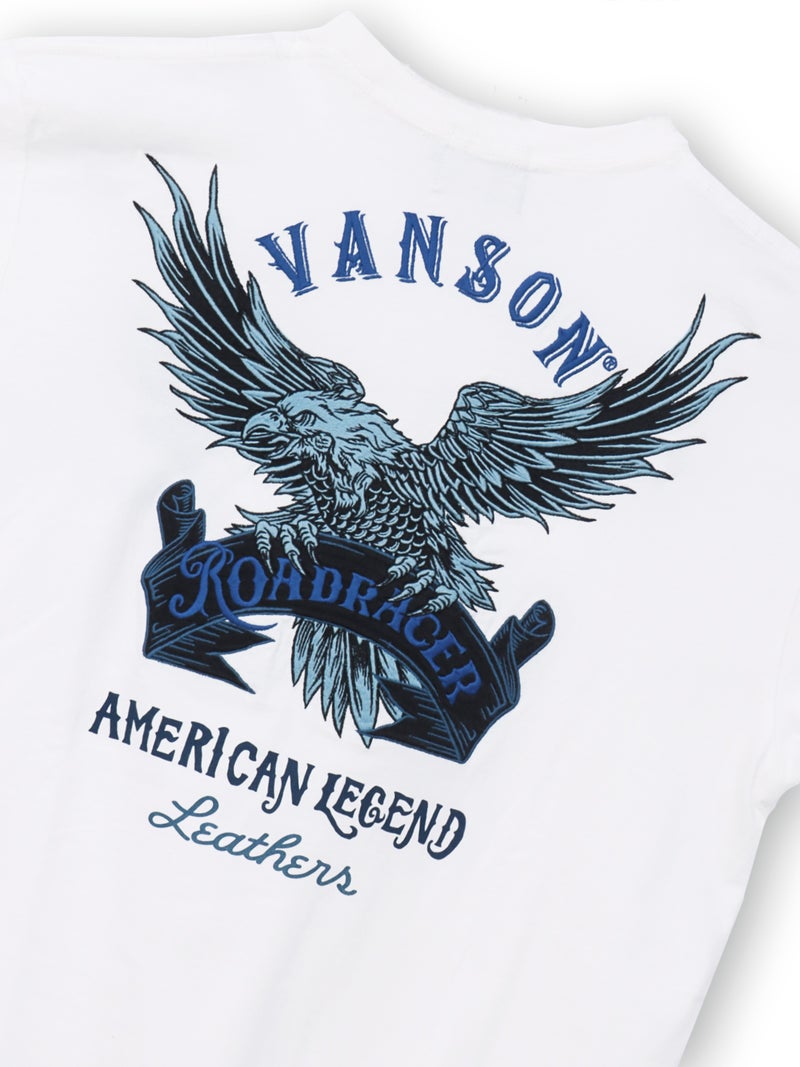 【VANSON】イーグル刺繍入りTシャツ〔別注〕