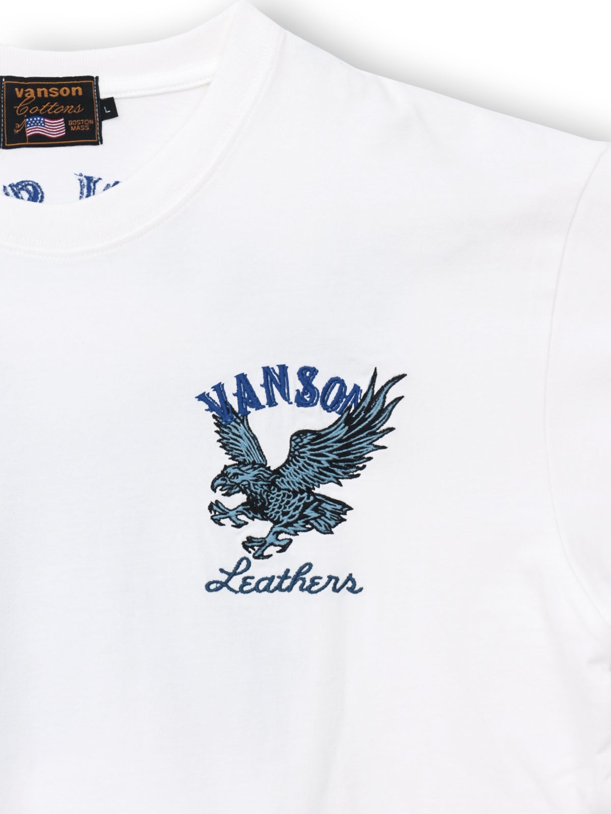 【VANSON】イーグル刺繍入りTシャツ〔別注〕
