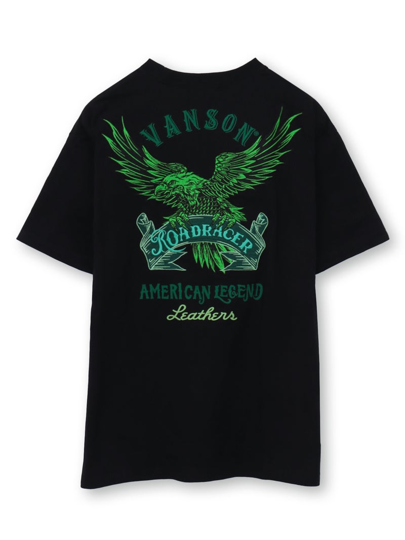 【VANSON】イーグル刺繍入りTシャツ〔別注〕