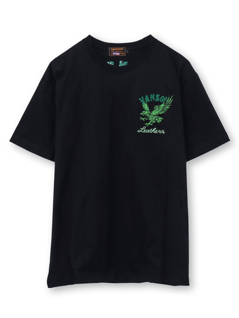【VANSON】イーグル刺繍入りTシャツ〔別注〕