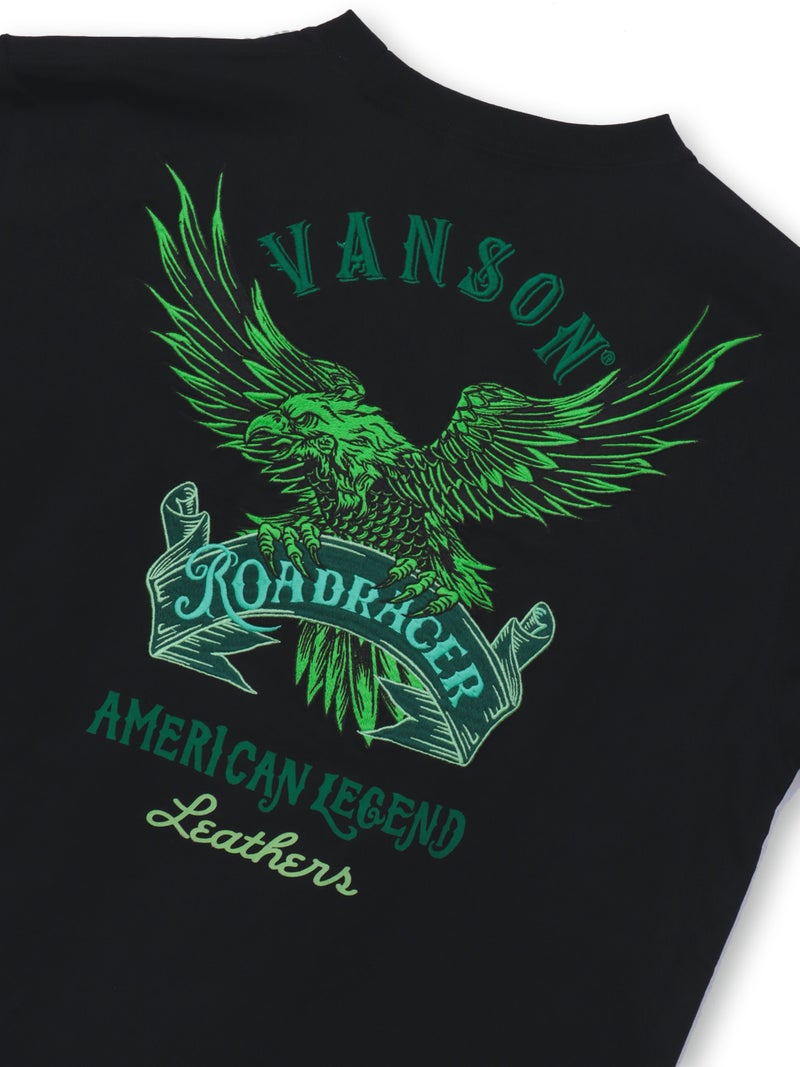 【VANSON】イーグル刺繍入りTシャツ〔別注〕