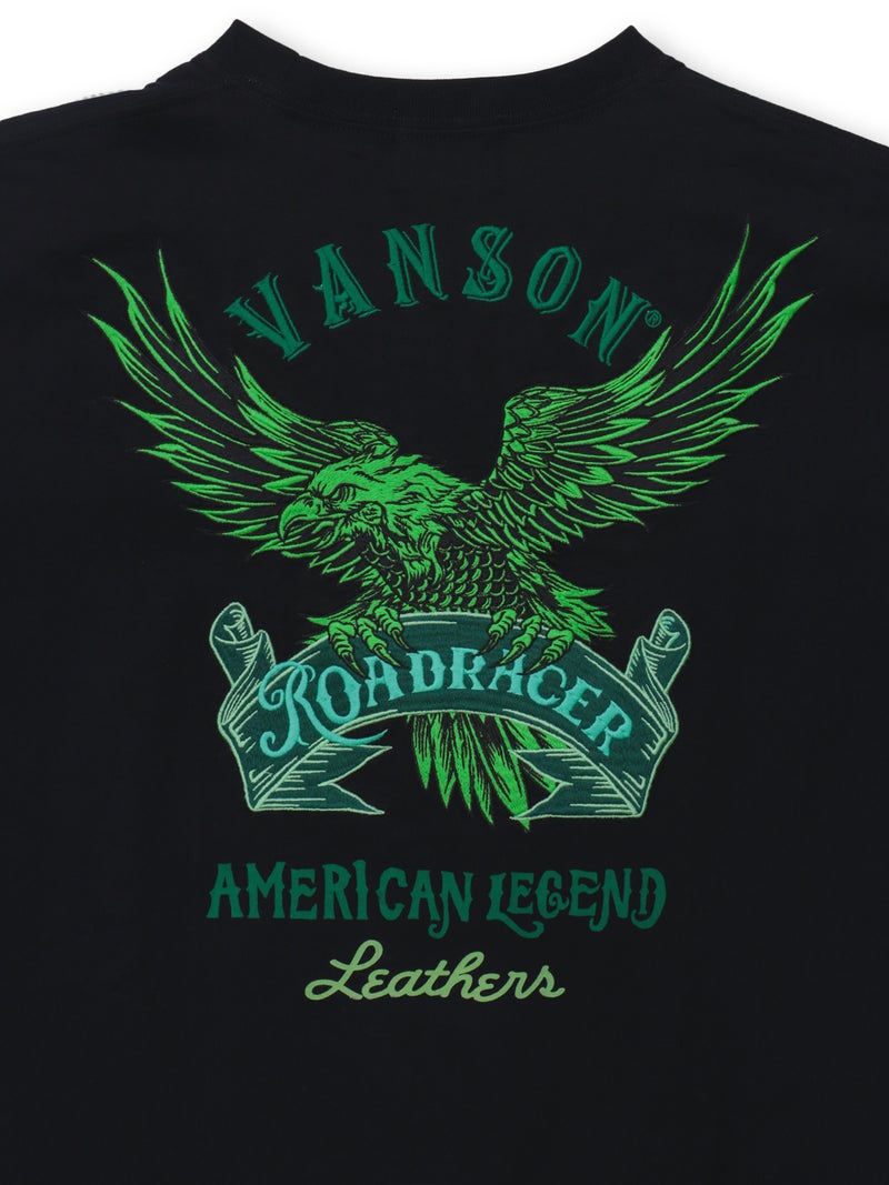 【VANSON】イーグル刺繍入りTシャツ〔別注〕
