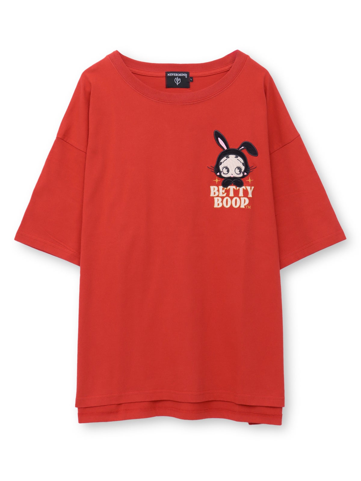 【BETTY BOOP】“黒うさぎベイビーベティ”刺繍入りTシャツ〔別注〕