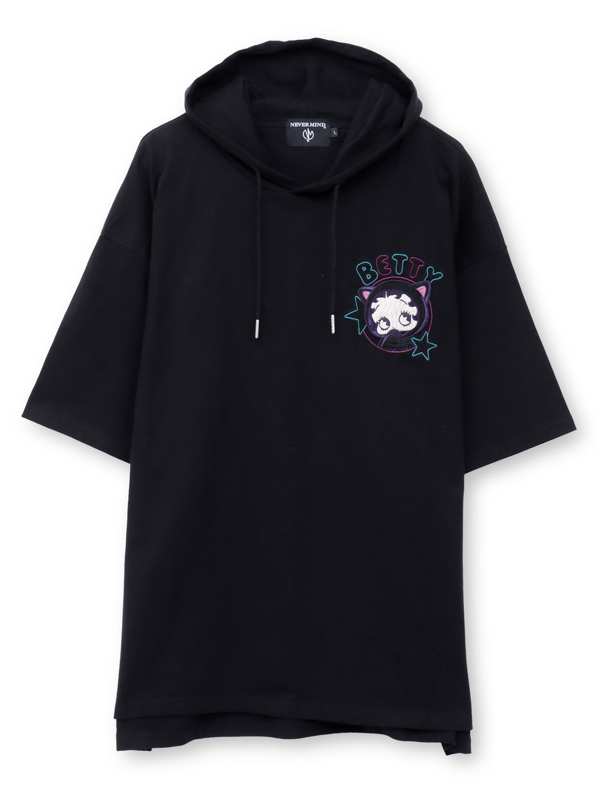 【BETTY BOOP】“サイバーベティ”BIGシルエット半袖TEEパーカー〔別注〕