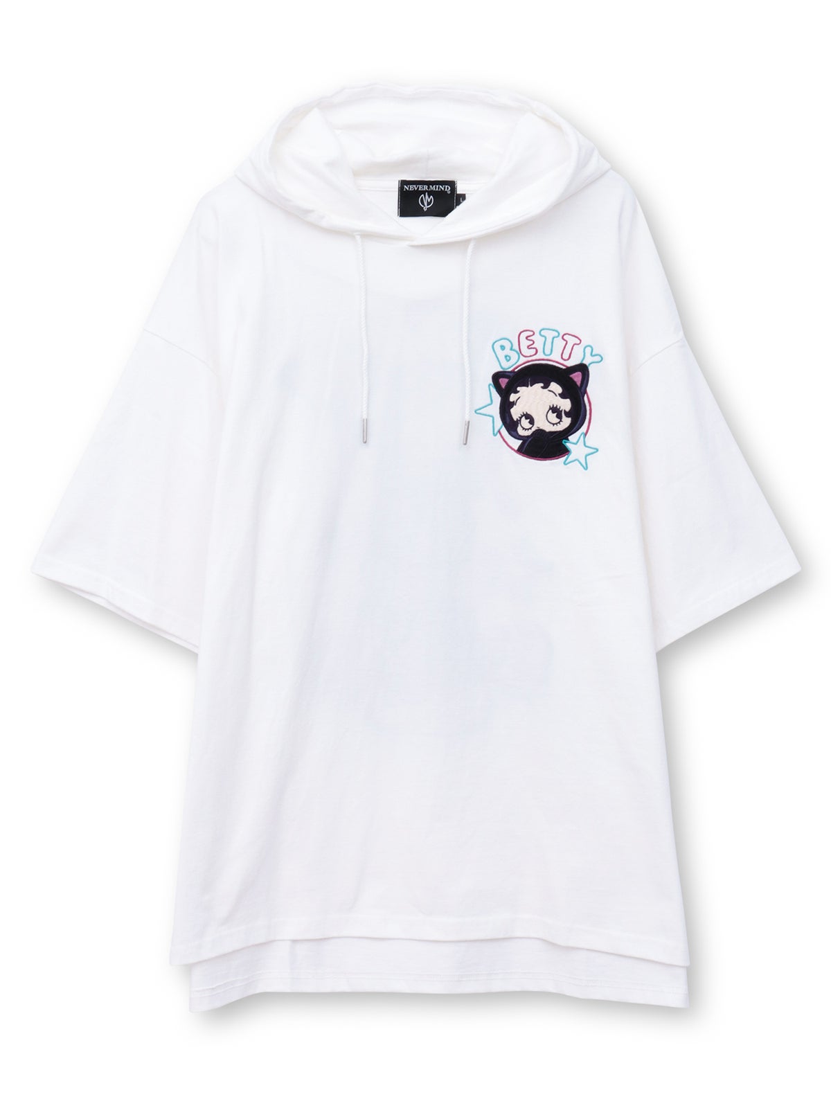 【BETTY BOOP】“サイバーベティ”BIGシルエット半袖TEEパーカー〔別注〕