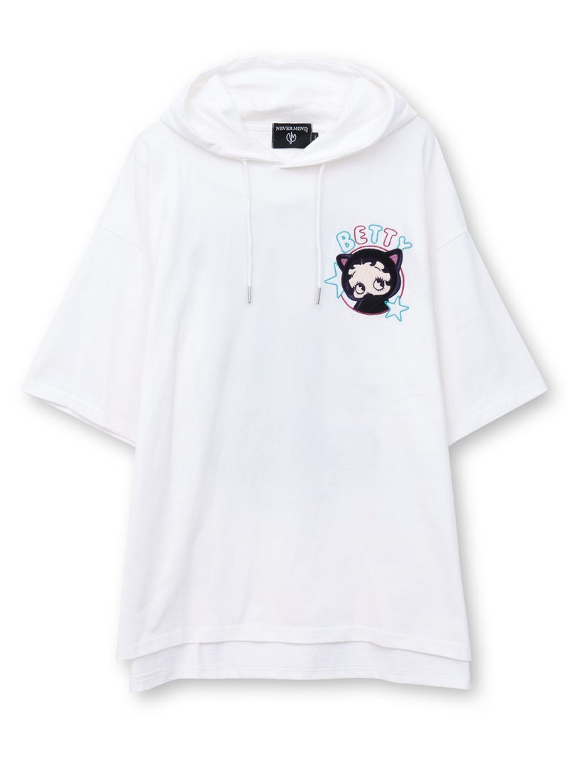 【BETTY BOOP】“サイバーベティ”BIGシルエット半袖TEEパーカー〔別注〕