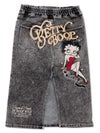 【The BRAVE-MAN×BETTY BOOP】総刺繍スリット デニムスカート