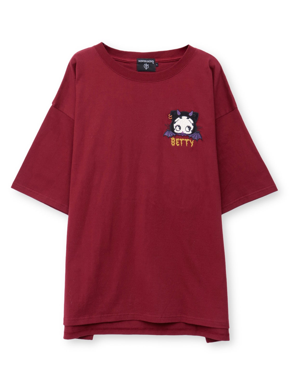【BETTY BOOP】“デビルWベイビーベティ”刺繍入りTシャツ〔別注〕