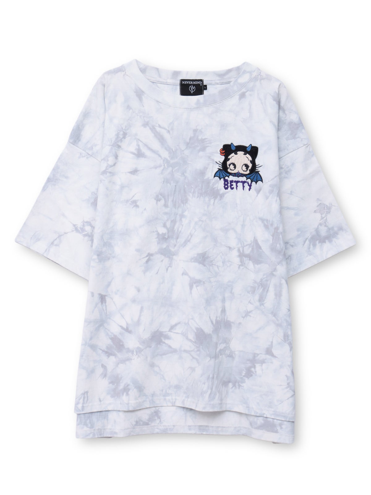 【BETTY BOOP】“デビルWベイビーベティ”刺繍入りTシャツ〔別注〕