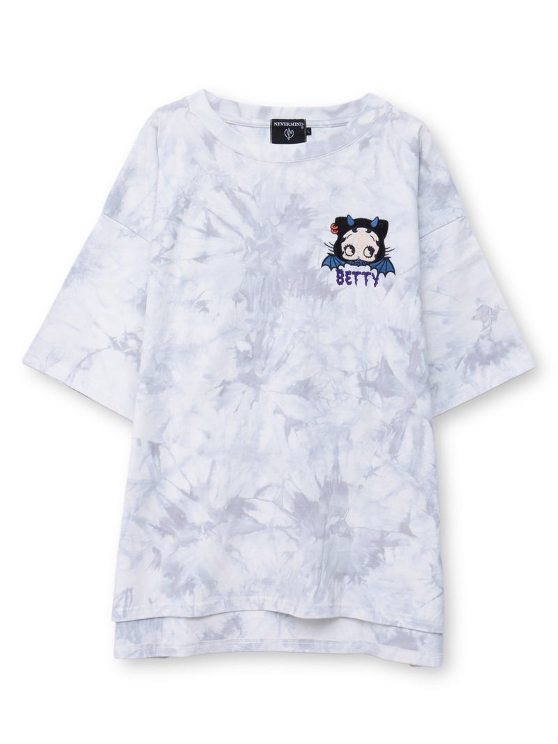 【BETTY BOOP】“デビルWベイビーベティ”刺繍入りTシャツ〔別注〕