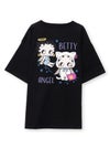 【BETTY BOOP】“エンジェルWベイビーベティ”刺繍入りTシャツ〔別注〕