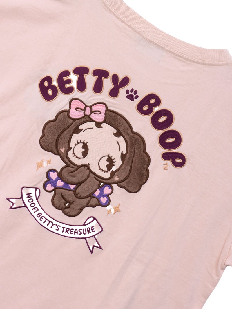 【BETTY BOOP】“トイプーベイビーベティ”刺繍入りTシャツ〔別注〕