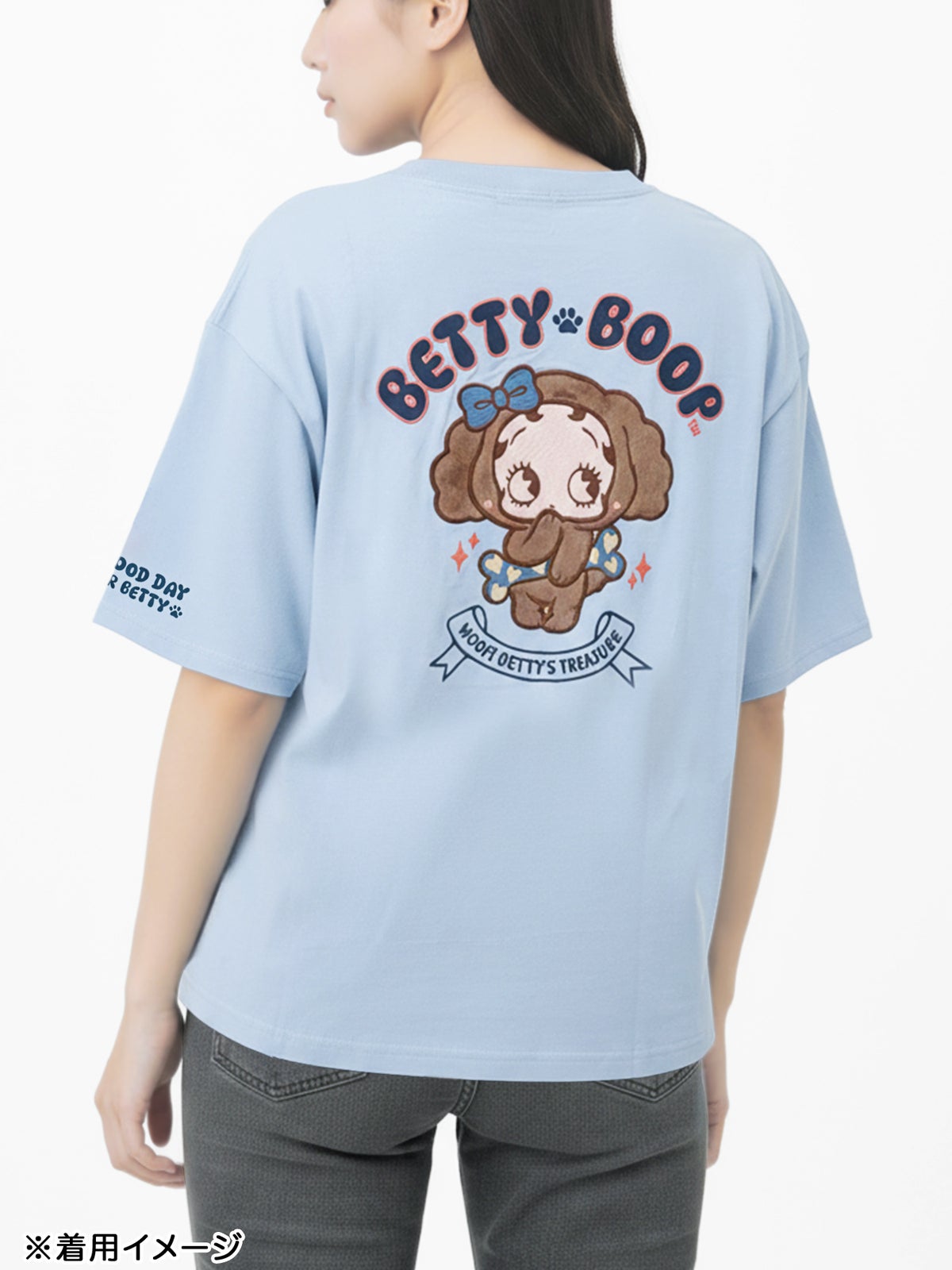 【BETTY BOOP】“トイプーベイビーベティ”刺繍入りTシャツ〔別注〕