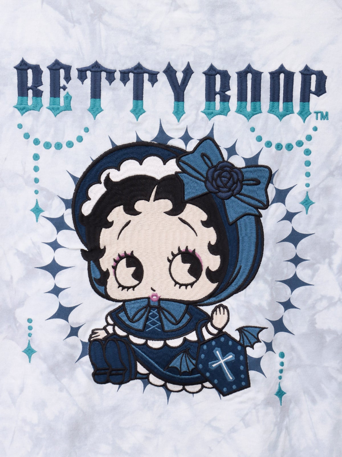 【BETTY BOOP】“ゴスロリベイビーベティ”刺繍入りTシャツ〔別注〕