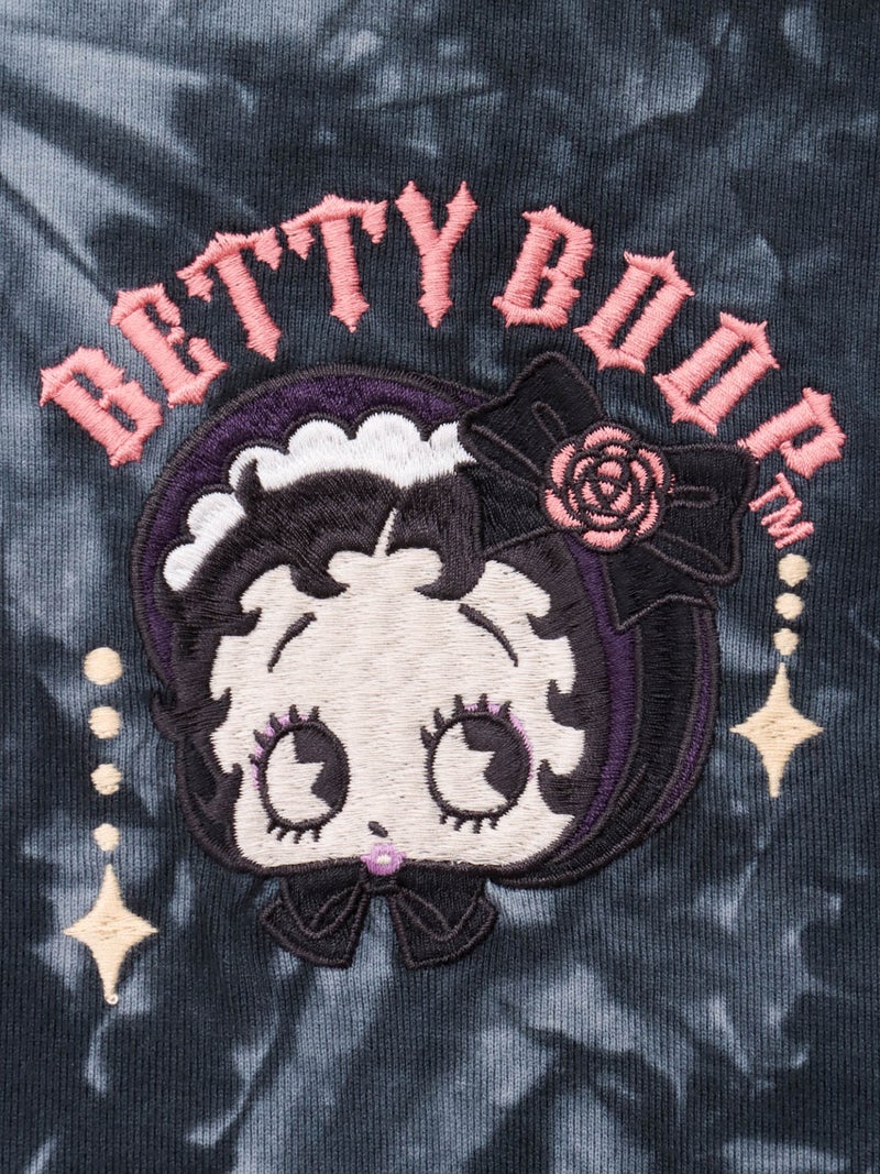 【BETTY BOOP】“ゴスロリベイビーベティ”刺繍入りTシャツ〔別注〕