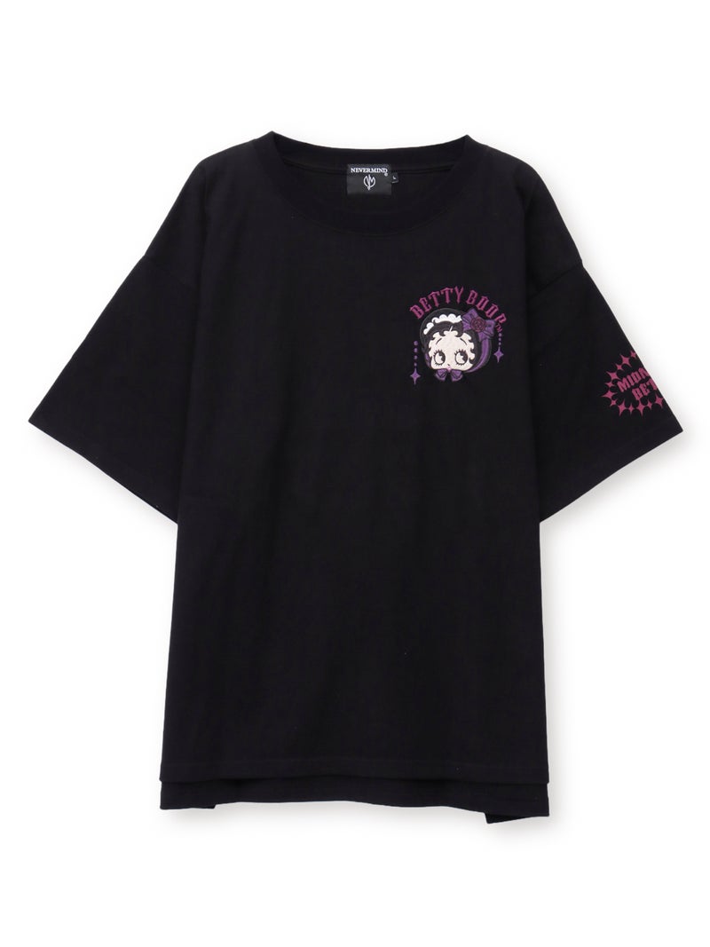 【BETTY BOOP】“ゴスロリベイビーベティ”刺繍入りTシャツ〔別注〕