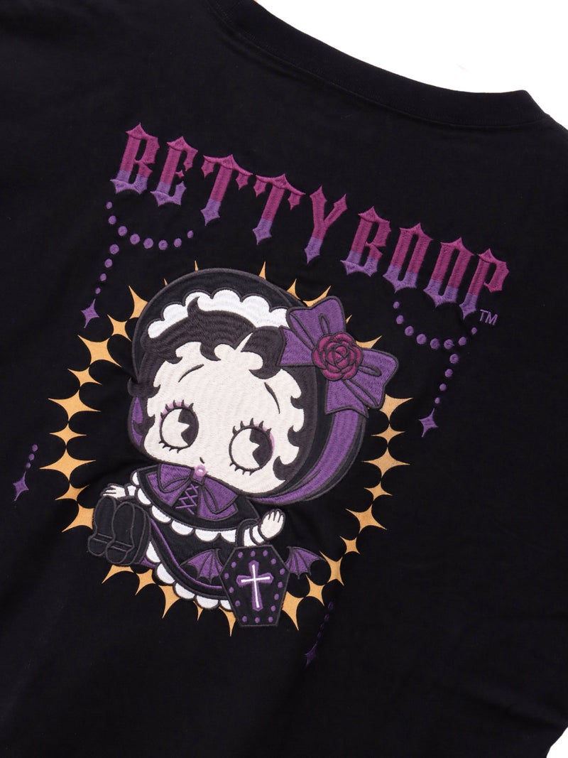 【BETTY BOOP】“ゴスロリベイビーベティ”刺繍入りTシャツ〔別注〕