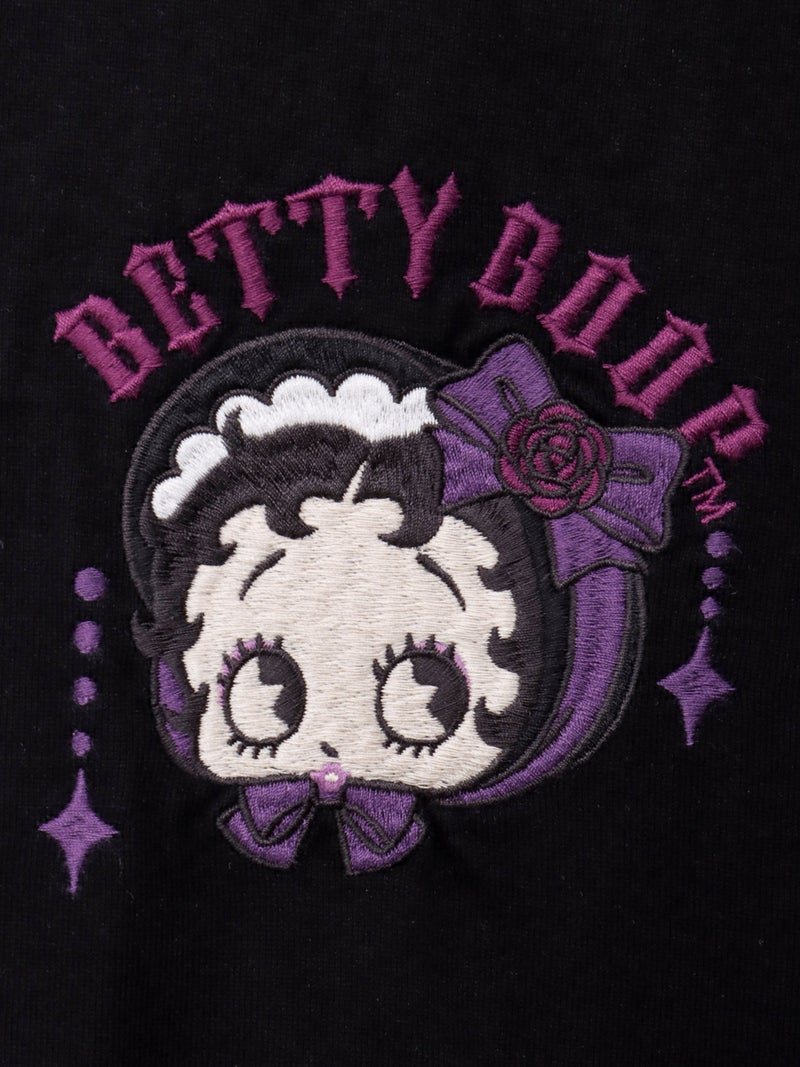 【BETTY BOOP】“ゴスロリベイビーベティ”刺繍入りTシャツ〔別注〕