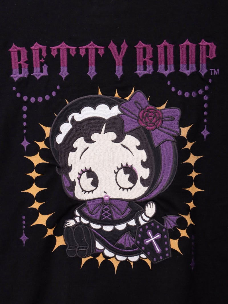 【BETTY BOOP】“ゴスロリベイビーベティ”刺繍入りTシャツ〔別注〕
