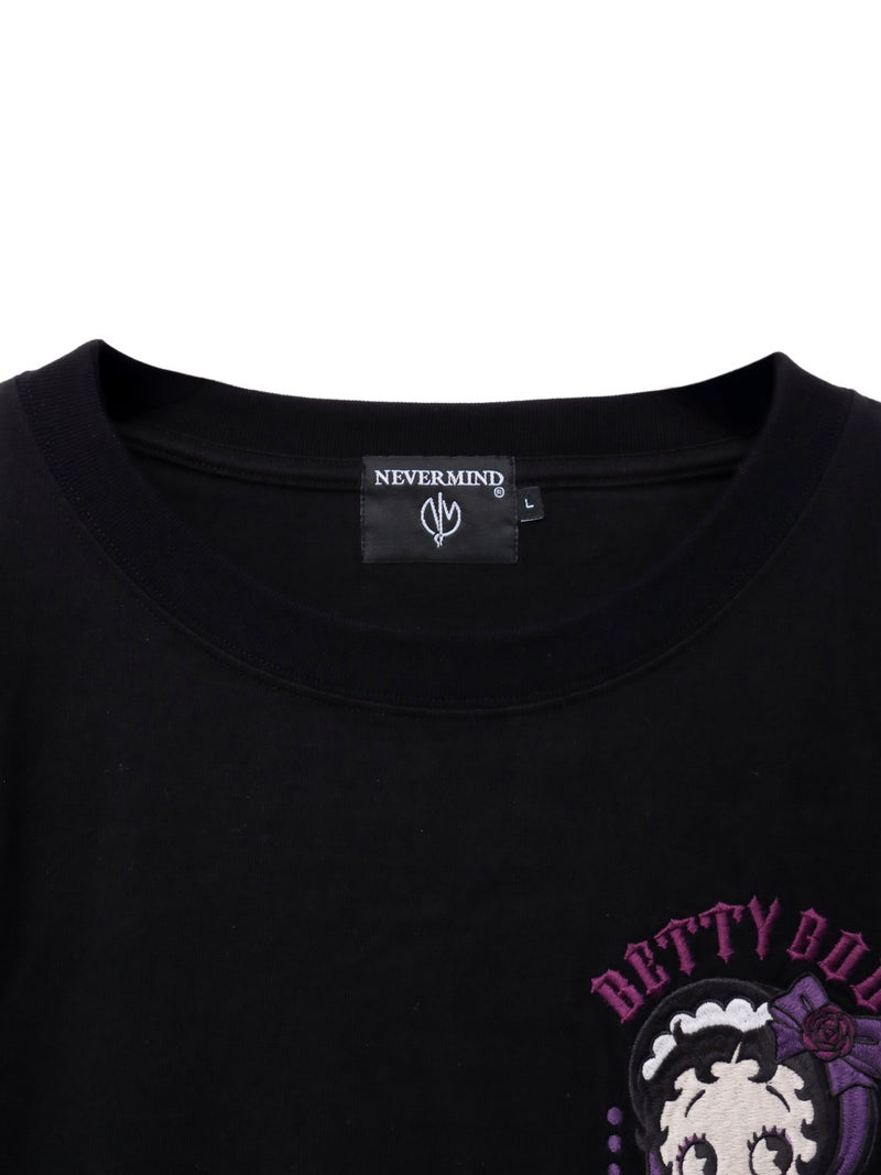【BETTY BOOP】“ゴスロリベイビーベティ”刺繍入りTシャツ〔別注〕