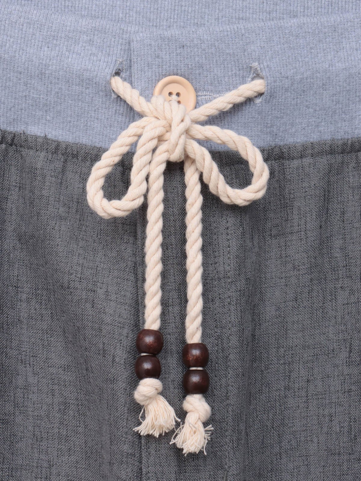 【雅結】桜刺繍シャンブレー素材クロップドパンツ