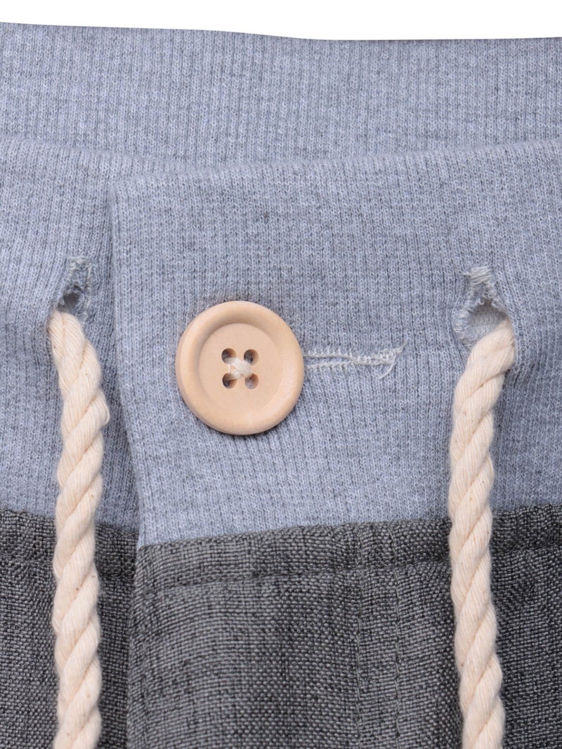 【雅結】桜刺繍シャンブレー素材クロップドパンツ