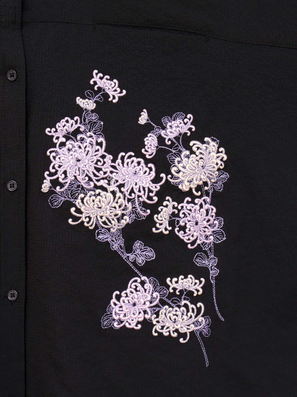 【雅結】菊刺繍サッカー素材ドルマンシャツ≪