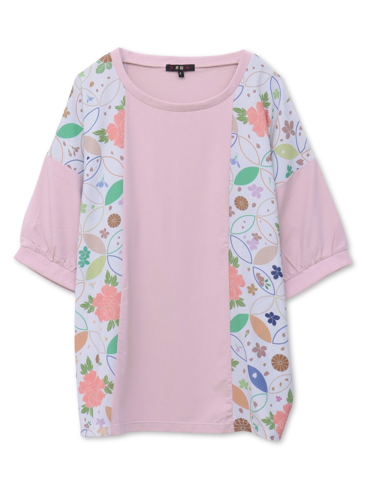 【雅結】和生地切り替え 接触冷感素材ドルマンTシャツ