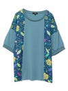 【雅結】和生地切り替え 接触冷感素材ドルマンTシャツ