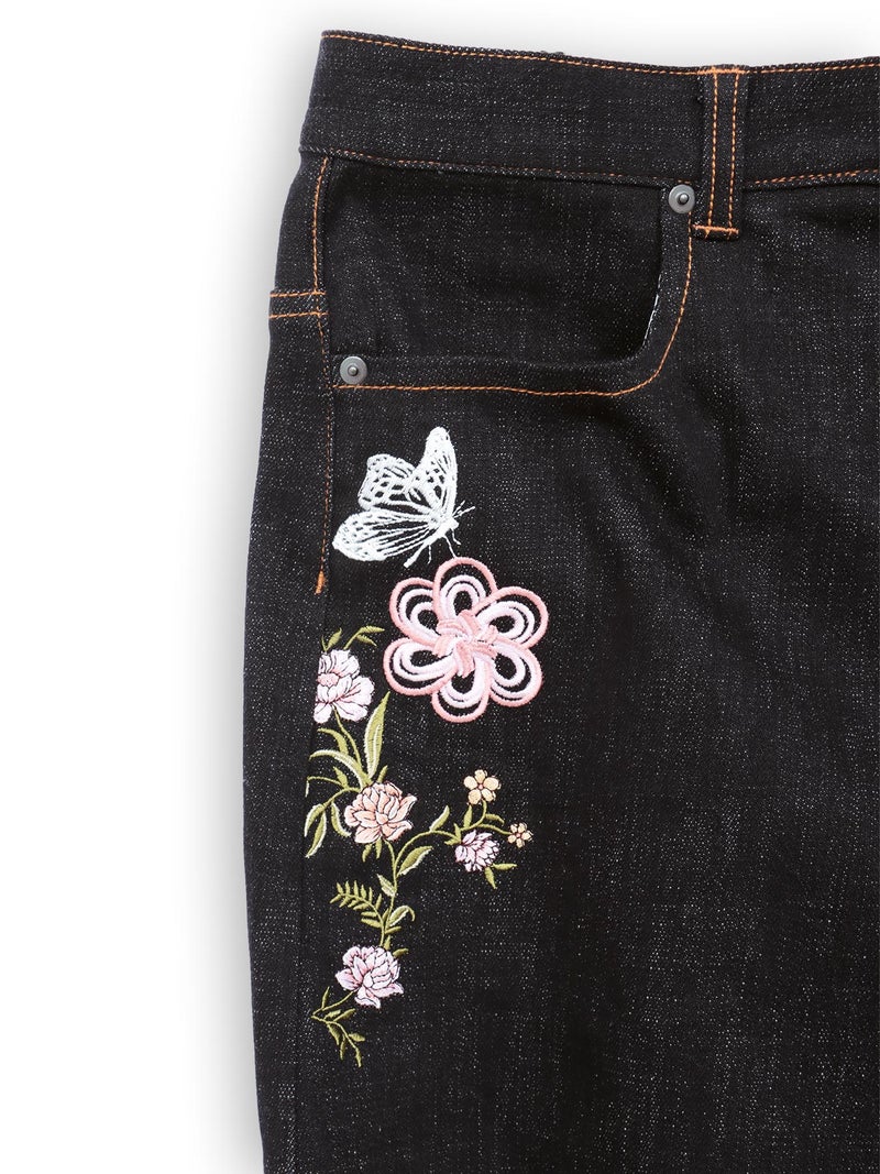 ≪30%OFF≫【今昔 -KON-JAKU-】“清明風月”総刺繍ワイドデニムパンツ≪返品・取寄対応不可≫