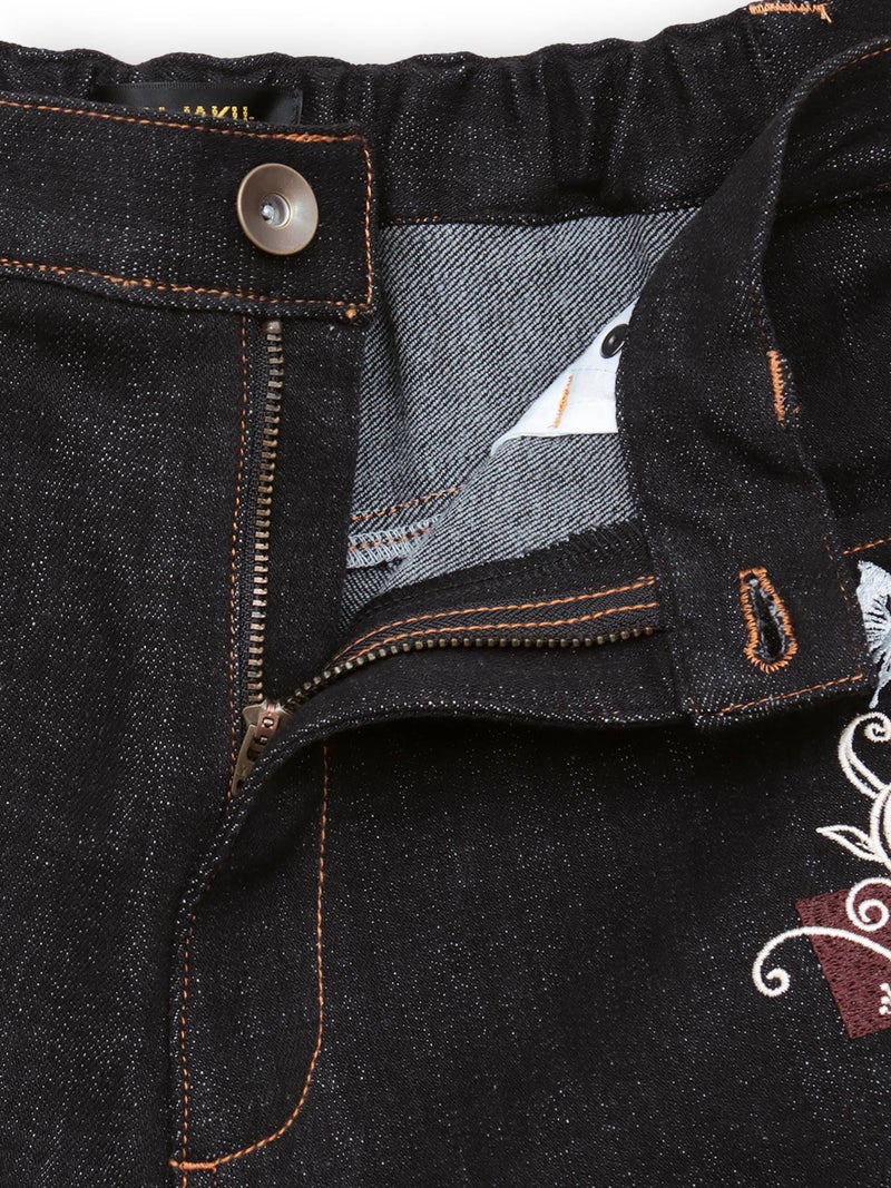 ≪30%OFF≫【今昔 -KON-JAKU-】“清明風月”総刺繍ワイドデニムパンツ≪返品・取寄対応不可≫