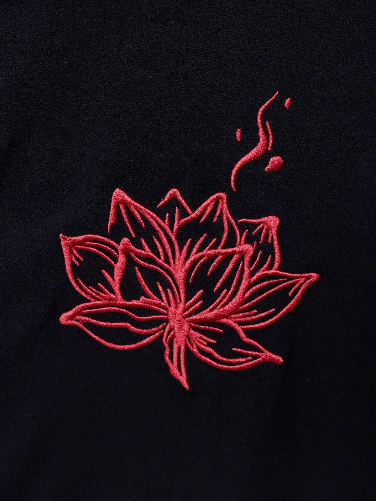 【雅結 -EN-】“八咫烏と蓮”刺繍入りキモノスリーブZIPパーカー
