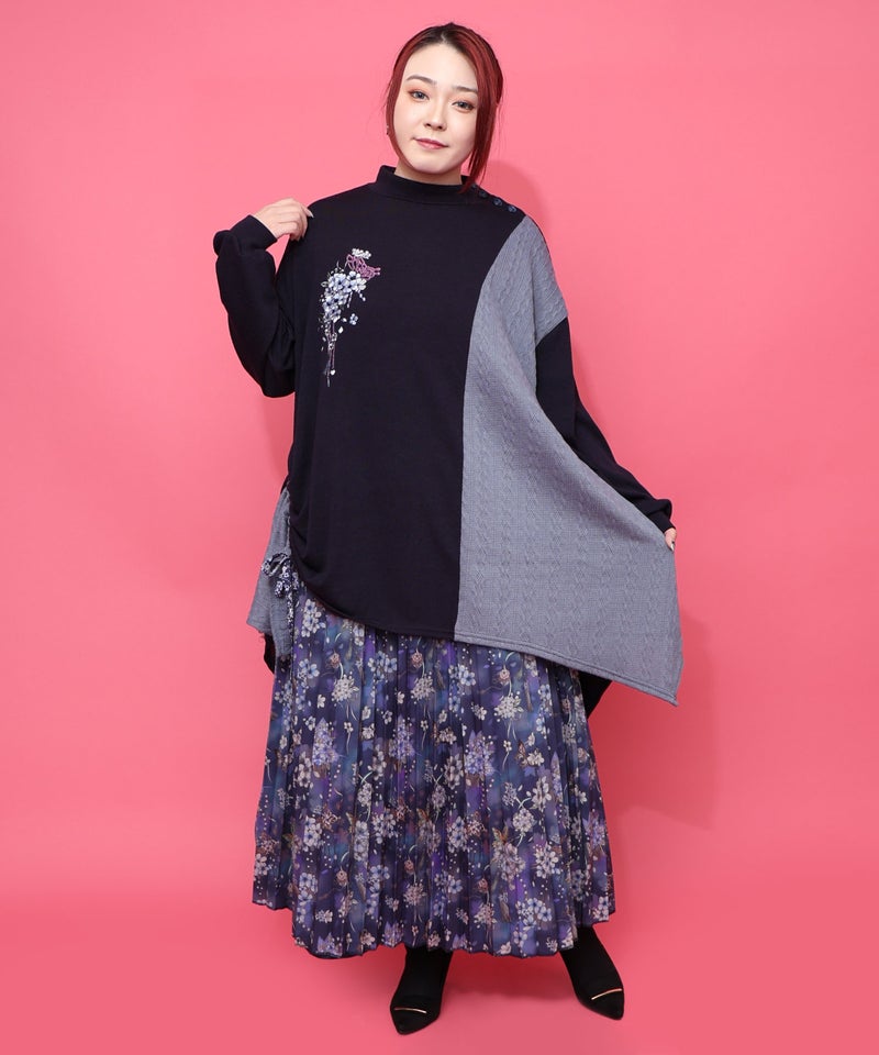 【雅結×iS ScoLar】コラボ 花蝶リバーシブルスカート