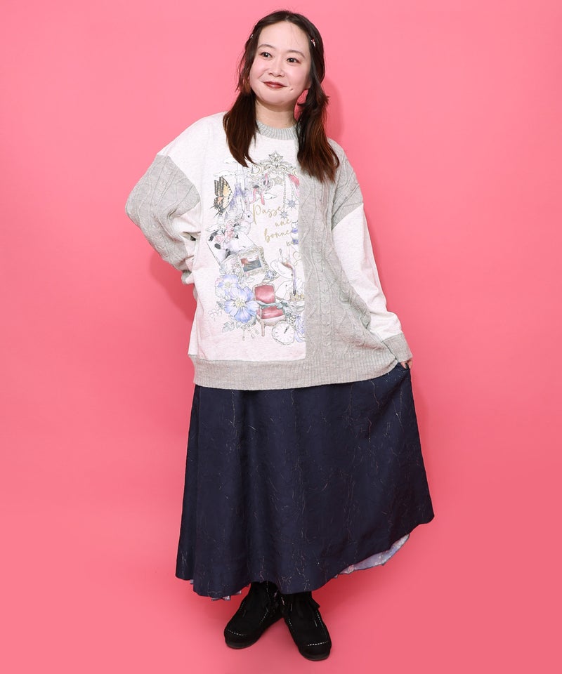 【雅結×iS ScoLar】コラボ 花蝶リバーシブルスカート