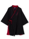【雅結 -EN-】“九尾”刺繍入りキモノスリーブ8分袖 変形シャツ