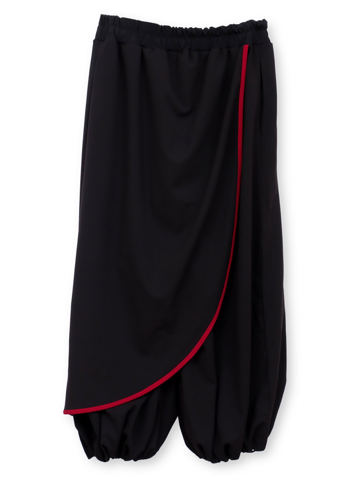≪30%OFF≫【雅結 -EN-】“九尾”刺繍入り変形ワイドパンツ≪返品・取寄対応不可≫