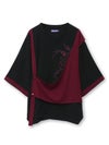 【雅結 -EN-】“鳳凰と梅”刺繍入り袈裟風キモノスリーブTシャツ