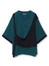 【雅結 -EN-】“鳳凰と梅”刺繍入り袈裟風キモノスリーブTシャツ