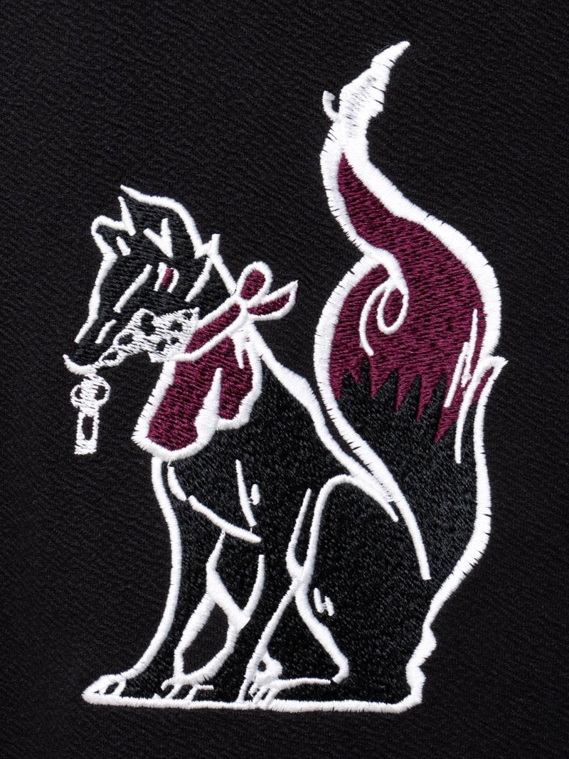 【雅結 -EN-】“お狐様”刺繍入りキモノスリーブZIP UP