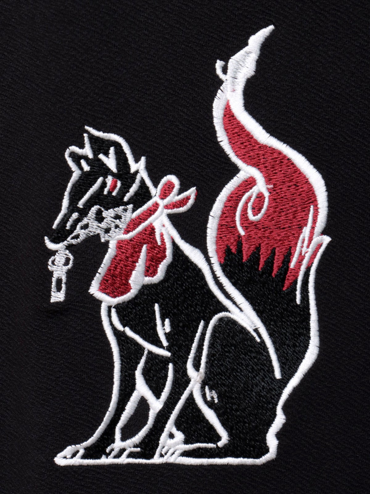 【雅結 -EN-】“お狐様”刺繍入りキモノスリーブZIP UP