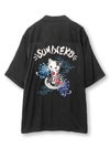 【SUMINEKO】“陰陽猫”総刺繍スカシャツ